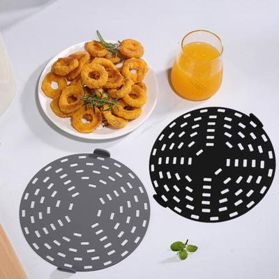 Air Fryer-liners Silikon Bakplåtsunderlägg Non-stick Runda Återanvändbara Mattor Värmebeständiga Ångkokar-liners för Köksbakning