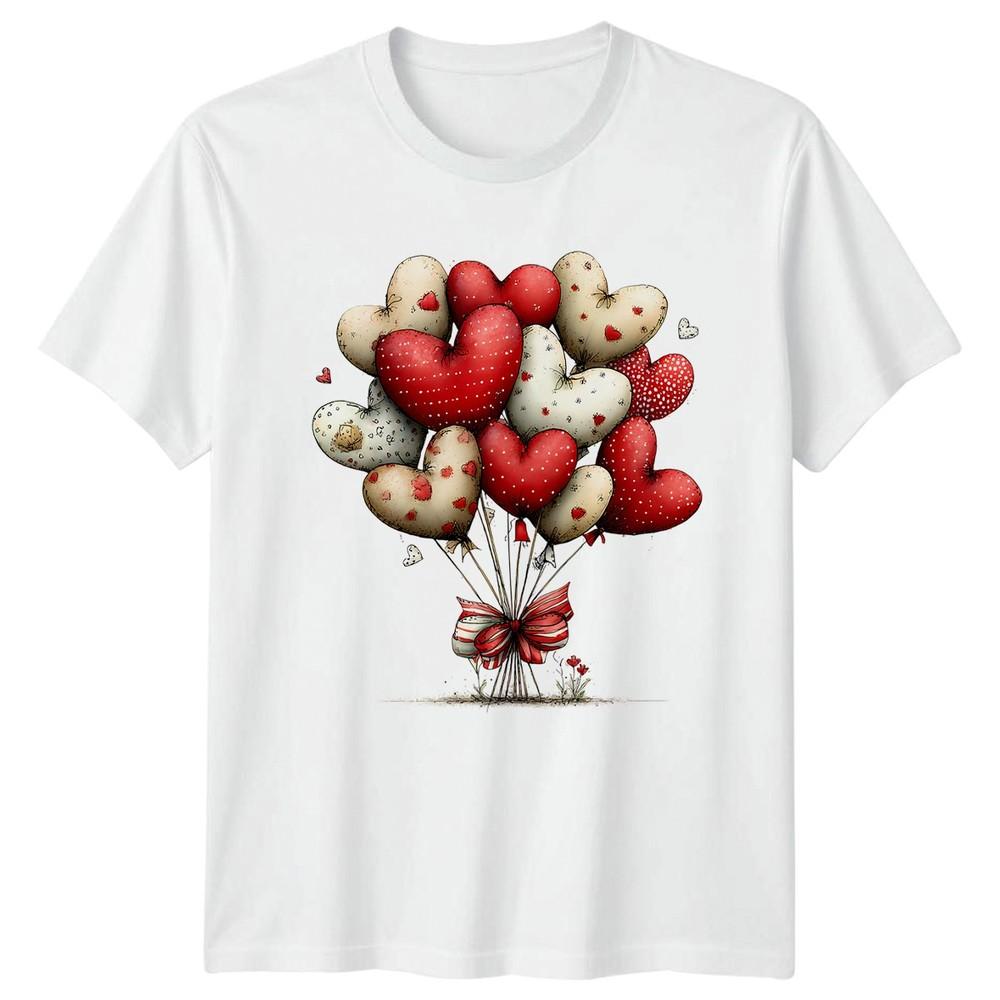 Heart Balloons Valentines Day Unisexs TShirt Unisexs Tee Graphic Unisex Top S