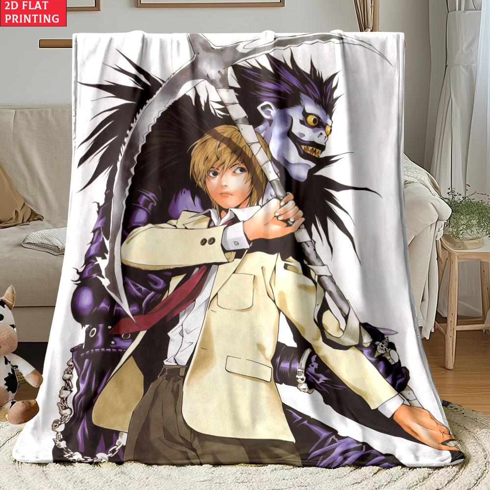 Light Yagami Print Thin Flannel Blanket for Bedrooms,Living Rooms,Sofas Blankets,Lunch Breaks,blankets Fluffy Blanket