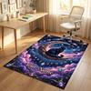 Celestial Cat Theme Soft Crystal Velvet Rug Custom Name & Text Print Non Slip Floor Rug for Bedroom Living Room
