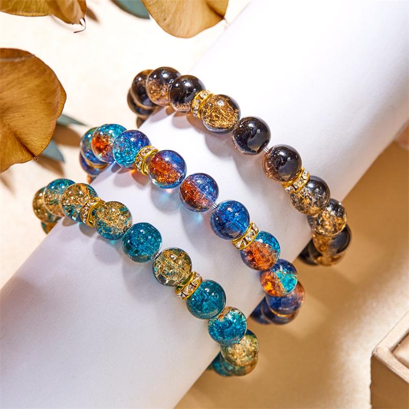 Crystal Elastic Bracelet Colorful Crystal Beads Bracelets for Women Girls Fashion Jewelry Gifts