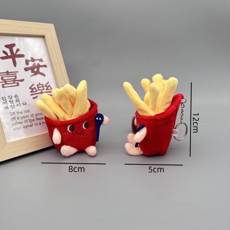 Burger Cute Hot Dog Chicken Leg Plush Pendant Small Doll Backpack Pendant Keychain For Kids Adults Children's Birthday Gift Holiday Present