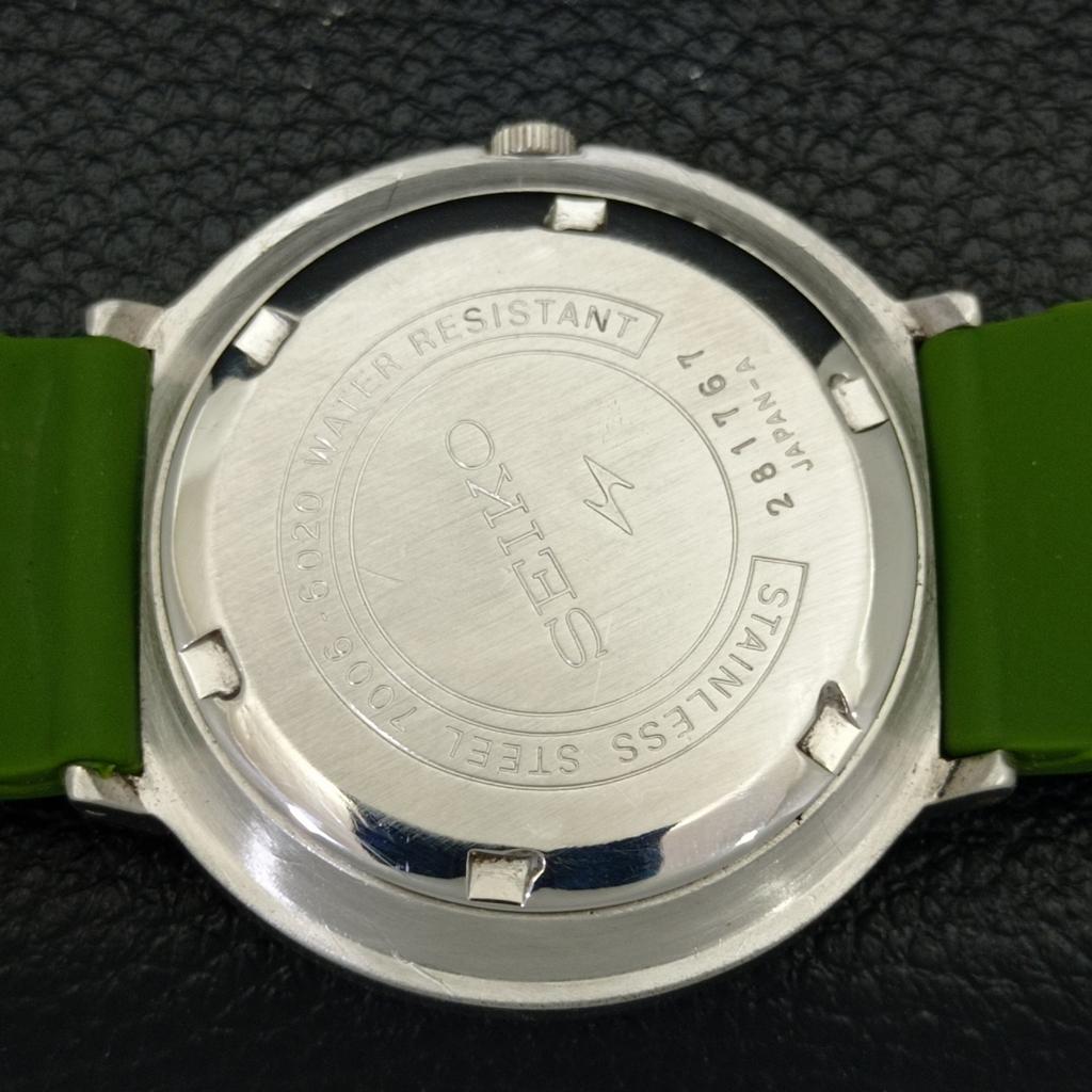 USED VINTAGE SEIKO 5 AUTOMATIC 7006A JAPAN MENS WHITE COLOR DIAL WATCH A433850-2 R119-a433850