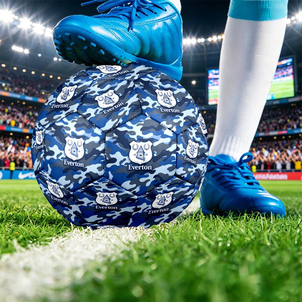 Everton Football Aufgedruckter Fußball Größe 5, Anti-Rutsch Erwachsenen Spielball Souvenir für Fußballfans