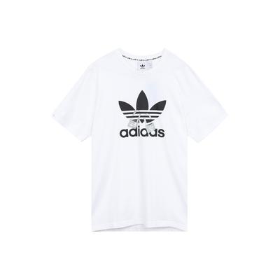 adidas Originales Clover Vday T-Shirt mit Uni-Logo-Print Rundhals Kurzarm Herren Tops Weiß H07084