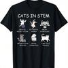 Lustiges Wissenschafts-Meme Katzen in MINT Wissenschaftler Nerdy Katzenliebhaber Herren Damen T-Shirt(1)