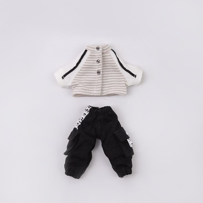 OB11 Baby Clothes Baseball Uniform Letter Overalls Suit Coat Fashion Pants For Obitsu11 Molly YMY Body 1/12 BJD Doll