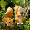 Voyyphixa Squirrel Tree Hugger Garden Statue Animal Garden Sculptures Climbing Squirrel Outdoor Yard Statues Tree Hanging Patio Lawn Yard Ornament