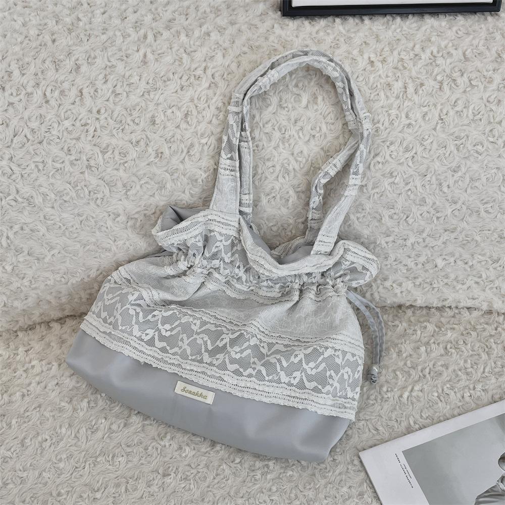 5594 Satin bundle strap shoulder bag, summer new fashion texture shoulder bag, large capacity canvas bag