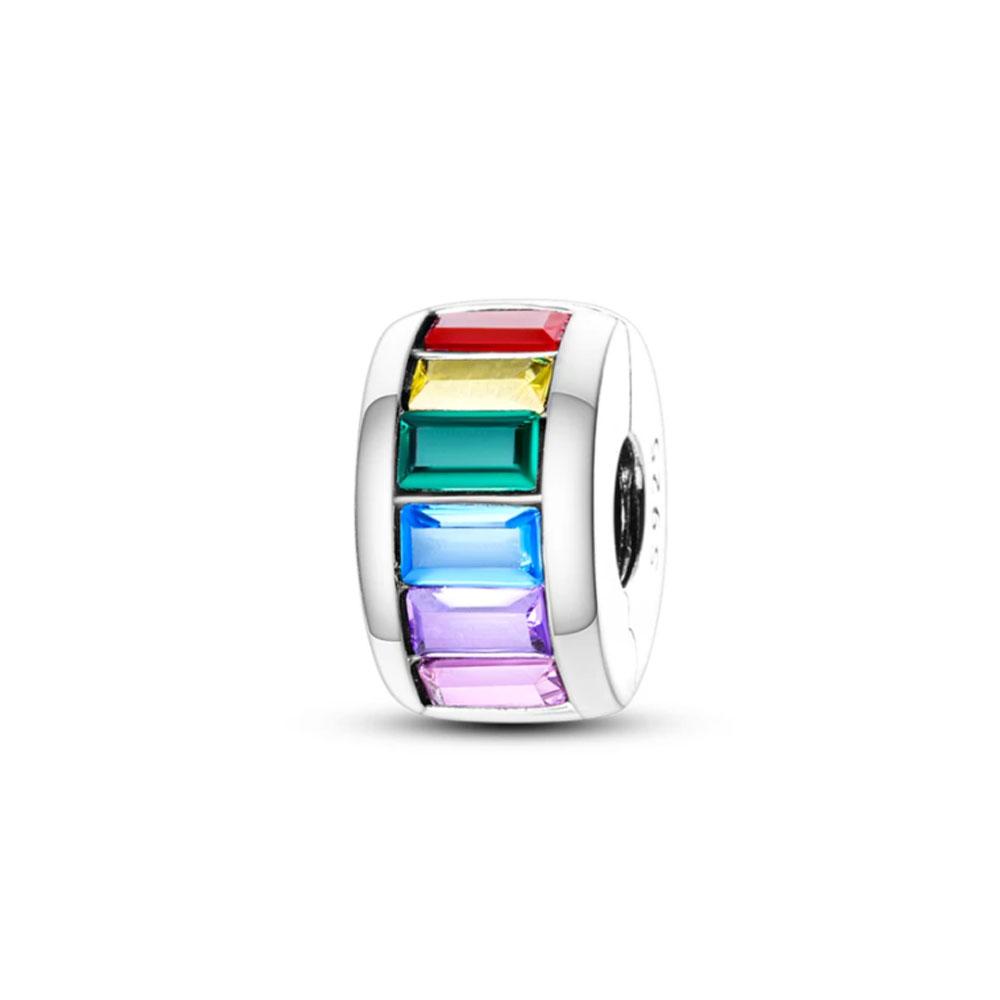 Nouveau Clip en Cuivre Perle Ajustement Bracelet Original Femme Diy Fine Pendentif Bijoux Papillon Croix Lune Étoile Trèfle Charme Amulette Cadeau