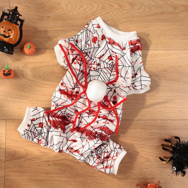 Halloween Dog Costume Funny Dog Clothes Terror Spider Skull  Pet Dog Dress Puppy Jumpsuit Chihuahua Bichon Dachshund Dog Outfits