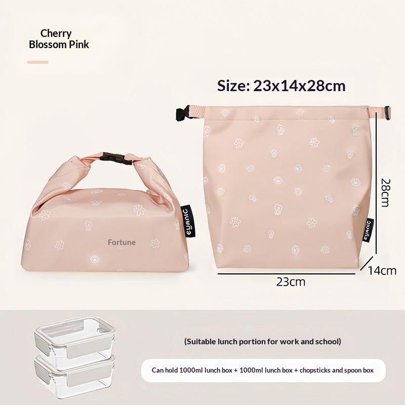 Portable Buckle Lunch Box Oxford Insulation Bag Large Capacity Insulation Handbag Student Work Lunch Lunch Bag Cooling Tote