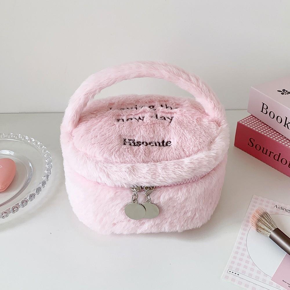 Gifts Dopamine Cosmetic Bag Portable Large Capacity Travel Toiletry Bag Embroidery Skincare Product Storage Hadbag