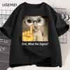 Erm What The Sigma Meme Tshirt Unisex Unisex Funny Graphic T Shirts Brainrot Tee Silly Cat Humor Tees Casual Cotton Clothes Tops
