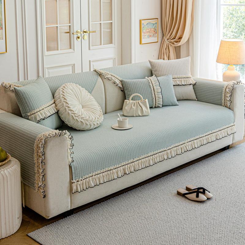 Cream Wind Advanced Feeling Four Seasons Universal Sofa Cushion  New Fungus Edge Sofa Cover Non-Slip Sofa Seat Cushion