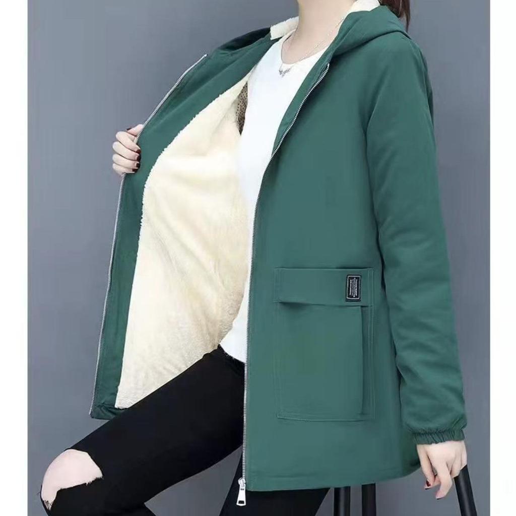 Autumn/Winter 2025 Korean Style Thick Warm Hooded Cotton Coat for Women - Versatile, Slimming, and Loose.