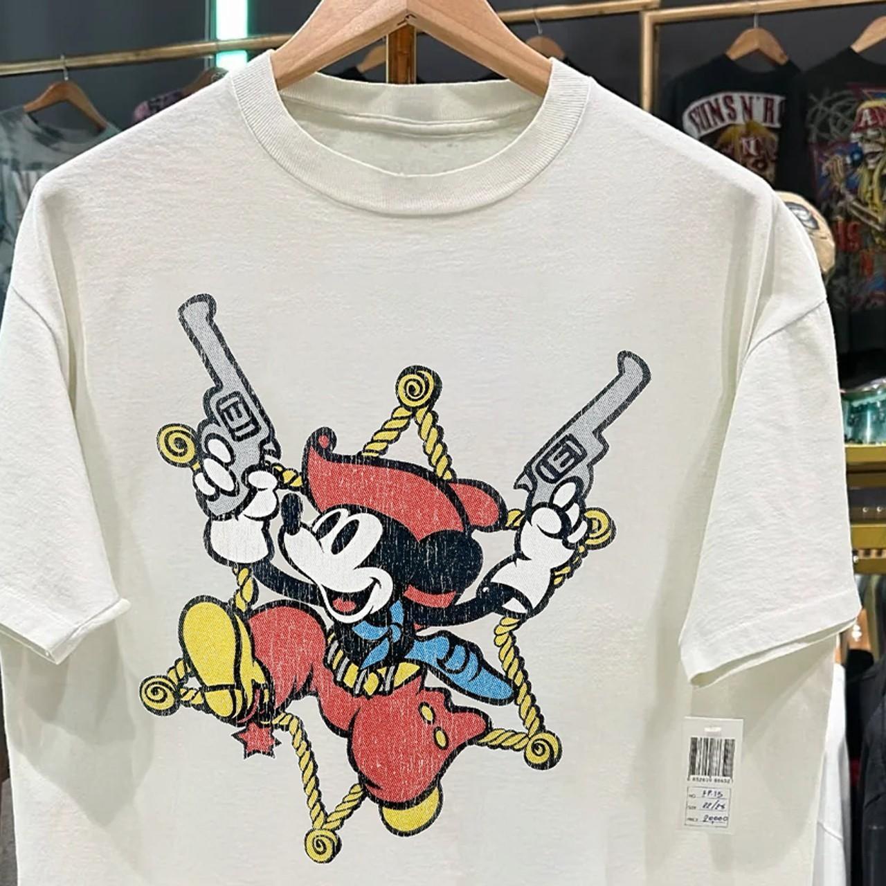 Mickey Gunslinger Outlaw Rare T-Shirt White S 4XL