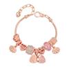 Luxury Rose Gold Sakura Snowflake Beaded Bracelet - Valentine's Day Gift