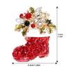 Weihnachts-Emaille-Brosche, Weihnachtsstiefel, Kranz, Metallnadel, Modeschmuckgeschenk für Frauen und Männer, Weihnachtsdekorationsgeschenke.