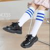 Three Bars Students Medium Tube Socks Football Socks Children'S Performance School Uniform Socks Long Tube School Season Dance Socks