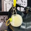 Anti Lost Rex Rabbit Fur Keyrings Backpack Hanging Plush Tennis Keychain  Creative Gift