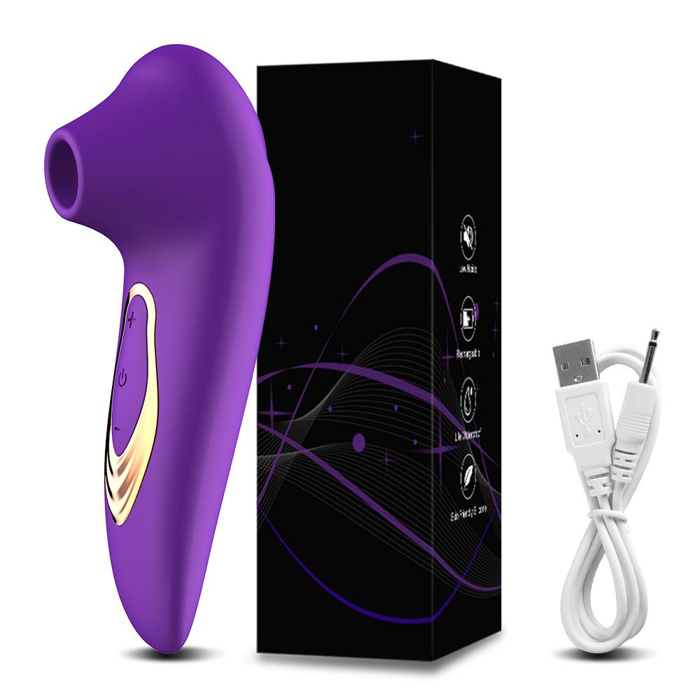 Kvinnelig Kraftig Clit Sucker Vibrator Brystvorte Suger Blowjob Klitoris Stimulator Vibrerende sexleketøy for kvinner Voksne Onanerer