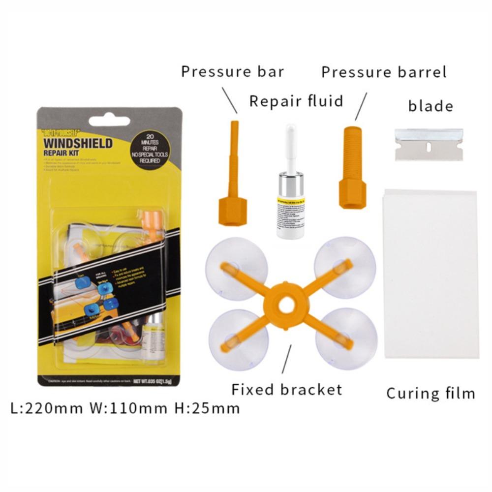 

Automotive Glass Repair Agent Front Windshield Crack Repair Tool Set