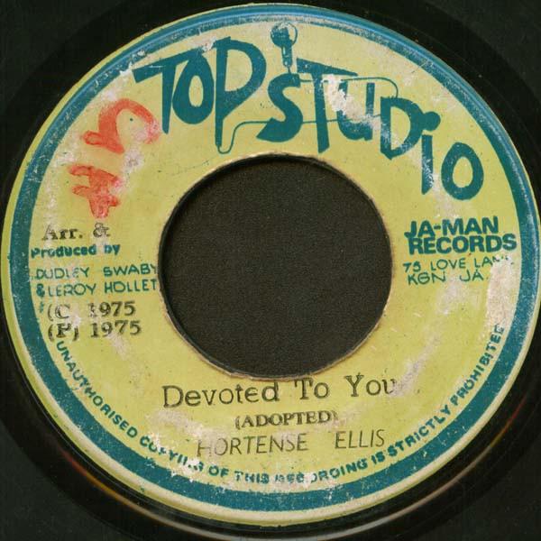 

7inch Record HORTENSE ELLIS - Devoted To You NONE Top Studio 1975 Jamaica Reggae, Ska & Dub Used
