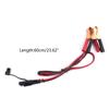 2FT 16AWG Battery Alligator Crocodile Clip to SAE Connector Extension Cable 12V SAE Quick Release Adapter Cable