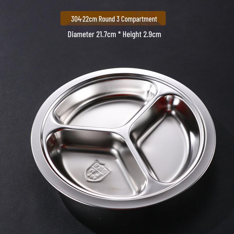 304 Stainless Steel Divided Meal Tray