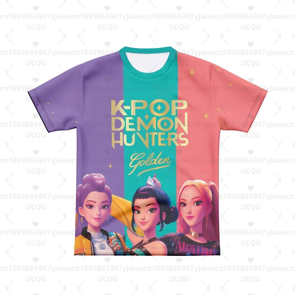 

Летняя Милая K-pop Охотник на Демонов Детская Футболка с Коротким Рукавом День Рождения Форма Мода 100