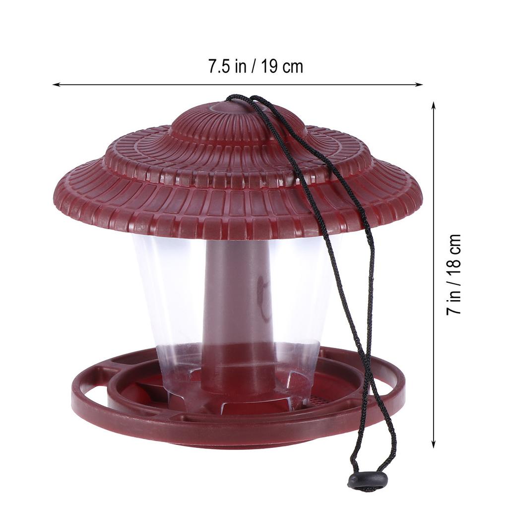 Hanging Wild Bird Feeder Stylish Garden Decoration with Weatherproof Roof for Outdoor Yard Bird Watching and Feeding Station