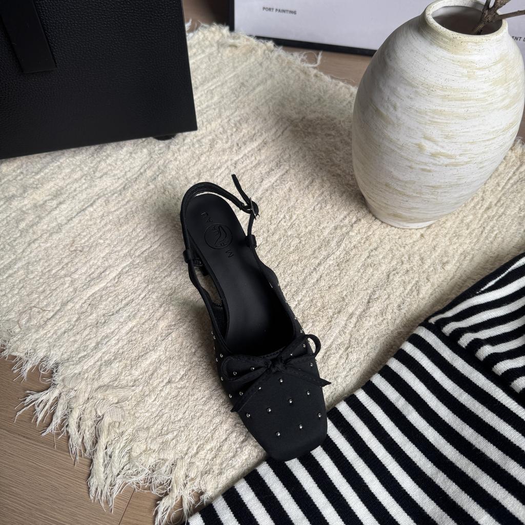 New Summer Butterfly-knot Thick Heel Women Sandals Fashion Outdoor Singbacks Party Dress Women's Footwear