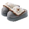 Cotton Slippers Women's Autumn and Winter New Outer Wear Indoor Household Thick Bottom Non-slip Plush Warm Confinement Cotton Drag Women