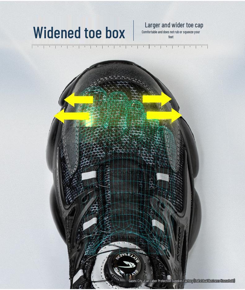 Lightweight Anti-Smash & Anti-Puncture Safety Work Shoes - Comfortable, Durable, and Ideal for Long Hours.