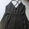Women Prom Dress Deep V Neck Low Cut Sleeveless Backless Spaghetti Strap Dress-up Cross Back Irregular Hem Wedding Dress Women Clothes