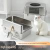 XL Spritzschutz & Sandfang Halboffene Katzentoilette