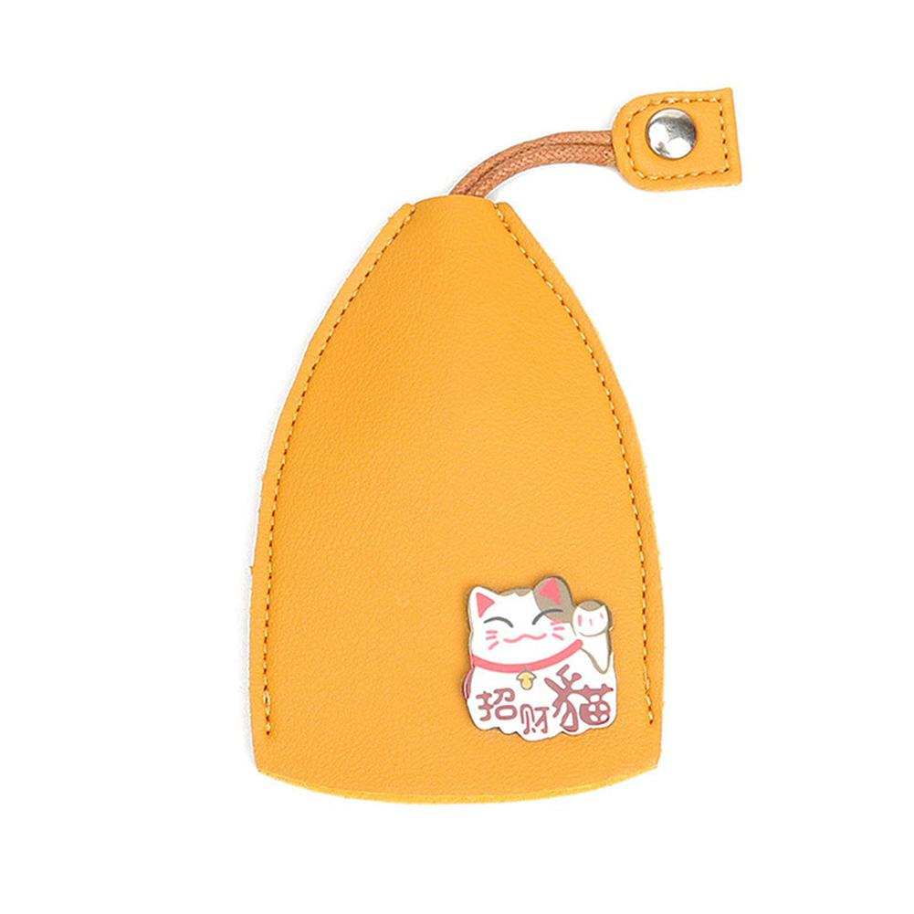 Cute Cartoon Leather Key Sleeve with Large Capacity for Car Keys
