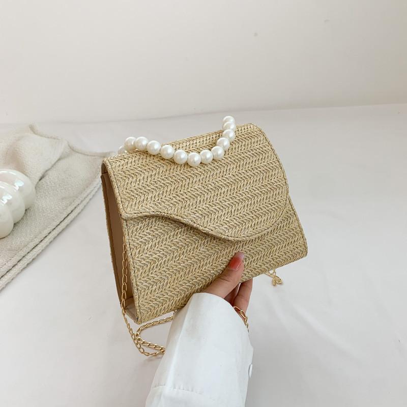 Chic Minimalist Pearl Bag Elegant Fashionable Handbag Stylish Shoulder Crossbody Purse