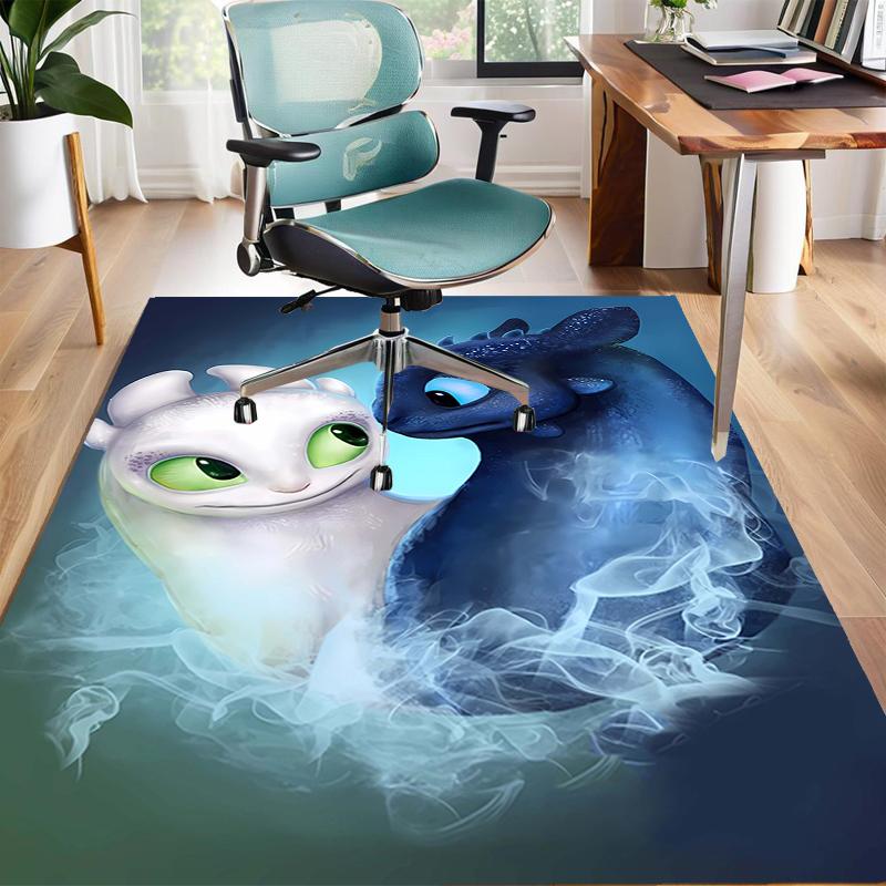 1pc Toothless2 Design Area Rug - Non-Slip, Soft & Cozy Floor Mat for Living Room, Bedroom, Office - Indoor/Outdoor Decorative Carpet