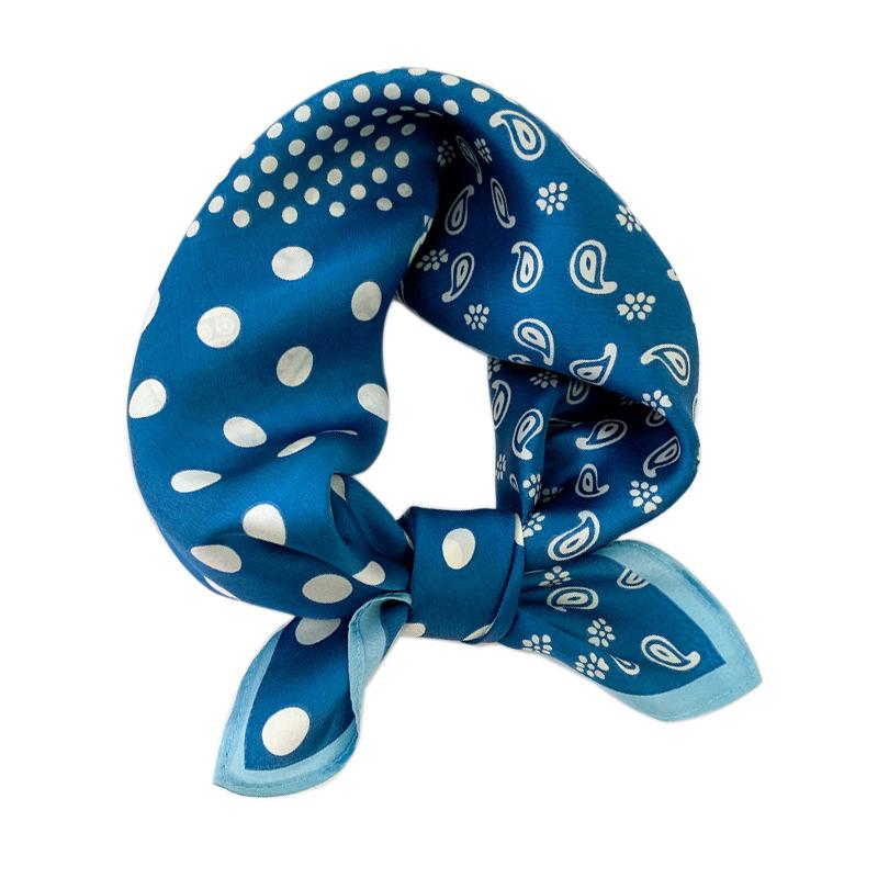 53 * 53cm Sciarpa quadrata piccola in seta di gelso, multifunzionale, professionale, decorazione di moda, sciarpa di seta per la primavera e l'autunno, scialle caldo