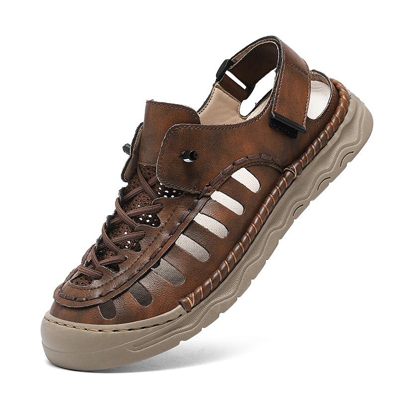 2025 Large Size Sandals Men's Platform Summer Soft-soled Beach Shoes Live Broadcast Wear Dual-purpose Cool Slippers Wear-resistant