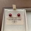 Ankara Red Pearl Earrings Earrings High Personality Versatile Festive Atmosphere Simple Generosity Light Luxury Earrings Women