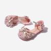 Girls Sandals Little Girls Princess Shoes Baby Girls Summer New Crystal Shoes Children's Flat Shoes Soft Sole Shoes