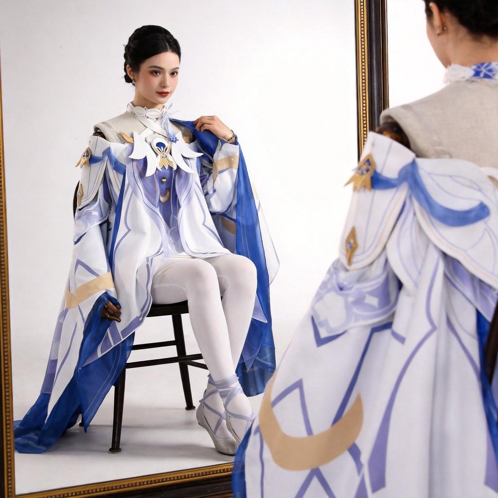 Genshin Impact Columbina Hyposelenia Cosplay Costume For Anime Role Play