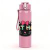 1PC Cat Mom Heart Love Theme Print 750ml Color Plastic Sports Water Bottle Leakproof Flip Straw Lid Suitable for Sports Office Home Use