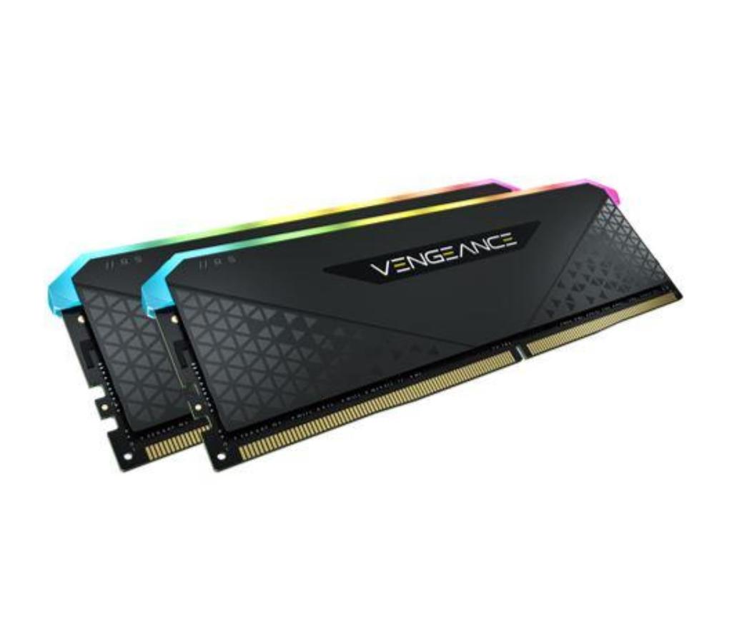 CORSAIR 3200MHz CL16 Desktop PC Memory with VENGEANCE RGB RT 64GB X CMN64GX4M2Z3200C16 New Model Optimized for DDR4-64GB [2 32GB] (2021 AMD)