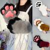 Gants à griffes en peluche poilue griffes d'animaux Accessoires de show d'influenceur Internet Comic-Con gants griffes d'animaux poilues griffes de chat d'animaux poilus