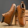 Fashion Winter Plush Men Lace-up Desert Boots Fashion Outdoor Designer Thick Bottom Boots Casual Business Shoes Antiskid Walking Boots
