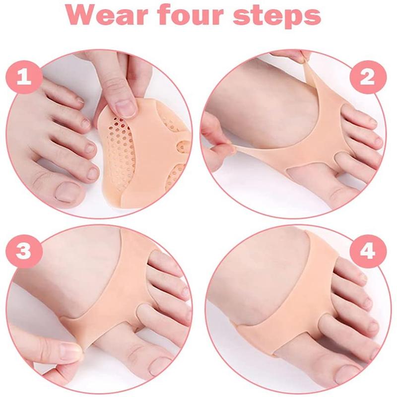 Silicone Heel Protectors Metatarsal Pads Forefoot Gel Heel Pad Plantar Fasciitis Women Men Foot Pain RelieveBlister Prevention
